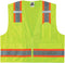 Ergodyne Unisex Two-tone Class 2 Surveyors Vest, Lime, Small-Medium