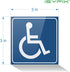 iSYFIX Handicap Signs Stickers Decal Symbol - 4 Pack, 3x3 Inch, Premium Vinyl for Window or Glass Door