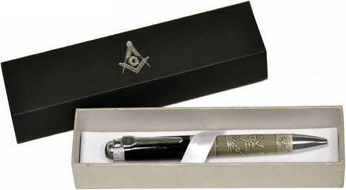 Quality Heavy Weight Ballpoint Pen Gift Set, Blue Lodge Masonic