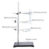 PATIKIL 20 Inch Lab Stand Set with Clamp, 1 Flask Clamp & 2 Retort Rings for Chemistry Laboratory, Black Support