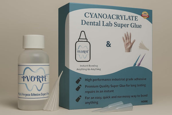 Ivorie Instant Bonding Glue Adhesive - Dental Lab Use (Thin - 2oz)
