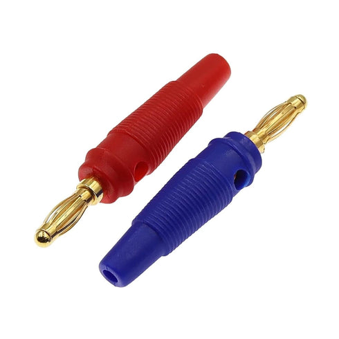 Qingdinu 40 4mm Pcs Plugs Gold Plated Musical Speaker Cable Wire Pin Banana Plug Connectors Socket Red Black Blue Green