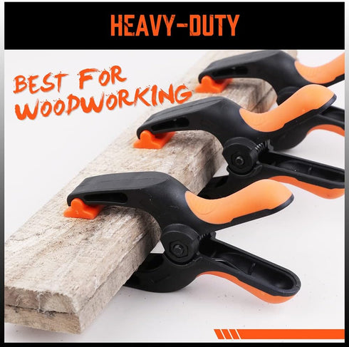 HORUSDY 8-Pack Heavy Duty Spring Clamps, 5-inch Large Plastic Clamps for DIY, Gluing, Clamping and Securing