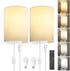 GOODATE Plug in Wall Sconces, Stepless Colors 2700K-6500K & Stepless Dimming, Wall Sconces