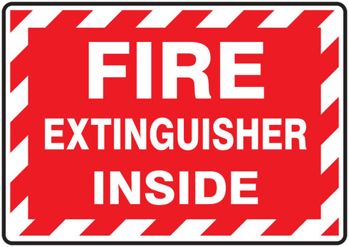 Accuform Signs LFXG571XVE Safety Label, "FIRE Extinguisher Inside", 3.5" x 5" x 0.006", Adhesive Dura-Vinyl, White Red