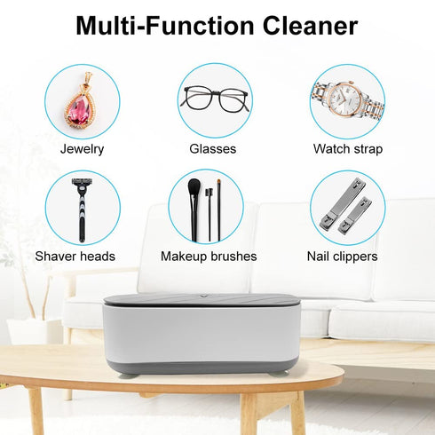 Ultrasonic Jewelry Cleaner, 250 ML Portable Cleaning Machine for Jewelry, Eyeglasses, Watches, Coins, and More