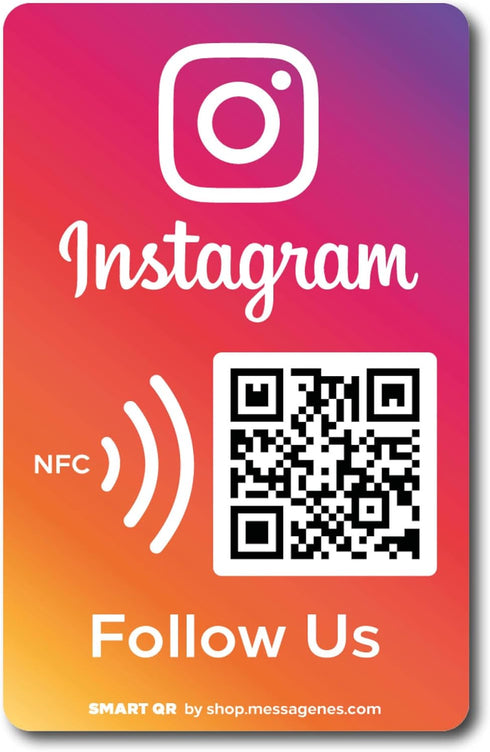 Reusable Followers Tap Sticker for Instagram, 1-Sticker QR & Tap NFC Sticker, Boost My Followers Sticker for iPhone &