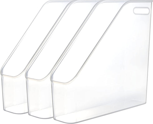 Youngever 3 Pack File Folder Bin Storage, Plastic Organizer with Handle for Easy Carrying