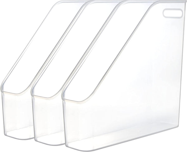 Youngever 3 Pack File Folder Bin Storage, Plastic Organizer with Handle for Easy Carrying