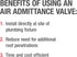 Oatey Sure-Vent 1-1/2 in.–2 in. 160 Branch, 24 Stack DFU Air Admittance Valve with White PVC Adapter