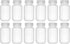 EISCO 12PK Reagent Bottles, 125ml Wide Mouth with Screw Cap, Polypropylene, Translucent