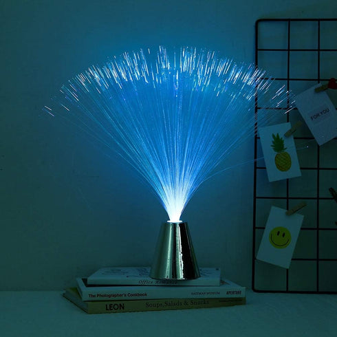 Fiber Optic Lamp, LED Colourful Changing Centerpiece Sensory Multicolor Light Fountain Ice Calming Mood Bedroom