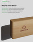 5200mAh 3 Dimmable Rechargeable Wood Wall Lights with Remote & Touch, Battery Operated Wall Sconce Color Temperatures