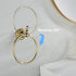 Leyden Polished Gold Towel Ring, Bathroom Hand Towel Holder Wall Mounted Gold Towel Rack Round by Leyden