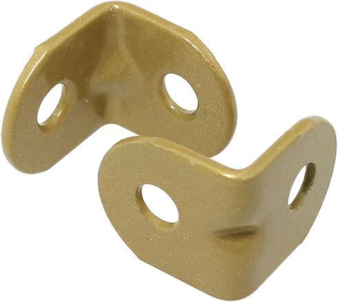 heyous 20PCS 0.75 Inch 0.75 Inch Closet Furniture Corner Brace Hooks Fasteners Mini Brackets Gold Iron Wall Mount