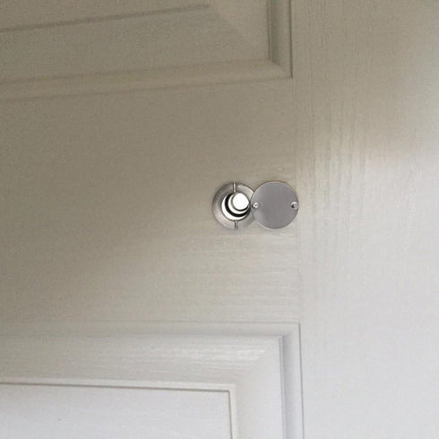 Sumnacon Safety Door Viewer, Solid Brass 220-degree Door Viewer/Peephole with Heavy Duty Privacy Cover (2 Pcs Silver)