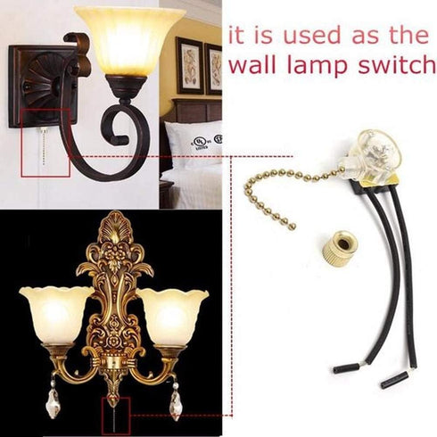Generic Universal Ceiling Fan Wall Light Replacement Pull Chain Brass Switch Control Lovely and Professional