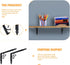 2pcs Luxshiny Heavy Duty Iron Angle Wall Brackets Shelf Support for DIY Storage and Workbench Low Profile Load-Bearing