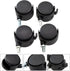 LivGrain 4 Set M8 Pieces Furniture Caster Wheels with Brakes, Stem Swivel Castors for Coffee Table Restaurant Cart
