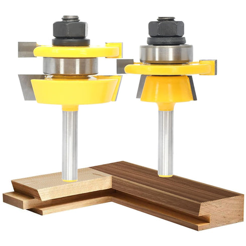 Shaker Rail and Stile Router Bits,2PCS Router Bit Set 1/4 Inch Shank,Combination