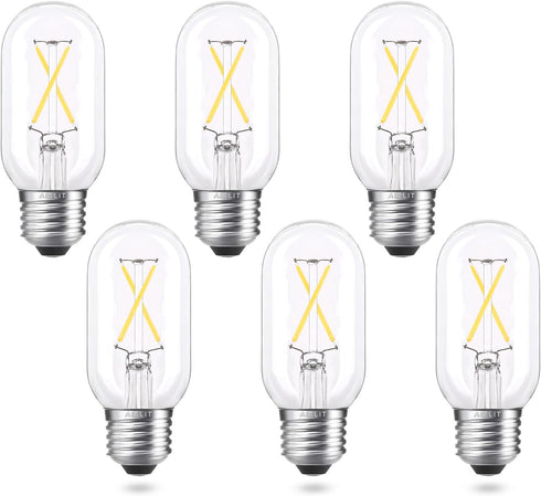 T45/T14 E26 Light Bulbs 25 Watt Equivalent, Dimmable, Clear Natural White 4000K,