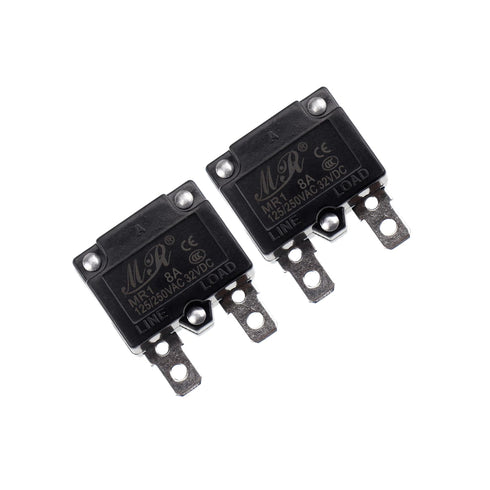 5Pcs 8Amp AUTO Reset Thermal Circuit Breaker 125/250V AC 32V DC Overload Protector Switch Relay Fuse