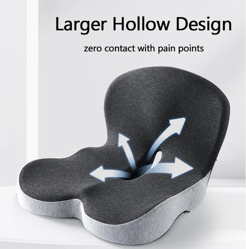 TOWGOU Tailbone Orthopedic Cushion, Seat Cushion for Office Chair and Car, Ergonomic Memory Foam L Shaped Integrated