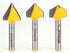 YONICO V Groove Router Bit Large 3 Bit Set 1/4-Inch Shank 14391q