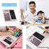 Scientific Calculators for Middle School & High School, Solar and Battery Power with Notepad, 10 Digits Digital (Pink)