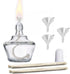 Dental Alcohol Lamp, Glass Alcohol Burner Lamp for Lab or School Chemistry, Heating Equipment with 5 Replacement Wicks