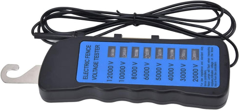 12KV Neon Fence Voltage Tester, Waterproof Electric Fence Fault Finder with 8 Neon Indicator Lights, Portable Tool