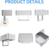 SUS304 JUYSON Toilet Paper Holder with Shelf Brushed Nickel, Flushable Wipes Dispenser Fits for Bathroom Wipe Storage
