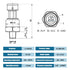 200 PSI Pressure Transducer Sensor with Connector Harness, 1/8"NPT Thread Stainless Steel Transmitter
