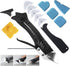 Silicone Caulking Tool, 5 in 1 Caulking Sealant Finishing Tool with Grout Scraper, Adhesive Residue Scraper for Kitchen