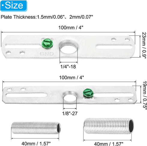 4" 4 Set 1/8IP 1/4IP Set PATIKIL Light Crossbar Kit, Universal Light Fixture Mounting Bracket with and Tap Center Hole