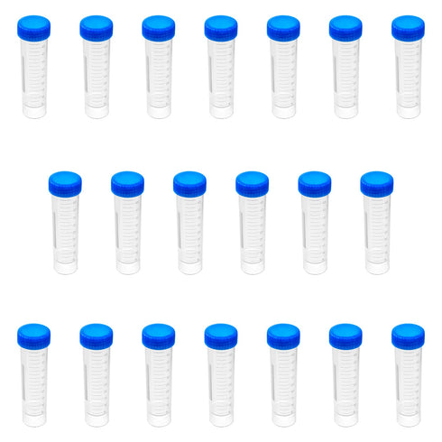Othmro 50ml Conical Centrifuge Test Tubes, 50pcs with Random Color Screw Caps for Lab Use