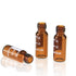 2 ML Amber Autosampler Vial, 8-425 HPLC Chromatography Lab Vial with Writing Area, Black Screw Cap & Septa, 100 pcs