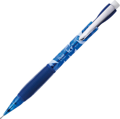 Pentel AL27TC Icy Mechanical Pencil, .7mm, Trans Blue, Dozen