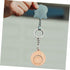 4pcs TEHAUX Bamboo Keychain Shopping Trolley Tokens Lightweight Wooden Keyring for Shopping Cart Use
