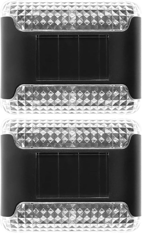 UKCOCO 2pcs Solar Wall Sconce Lights Outdoor Waterproof Warm Light Solar Deck
