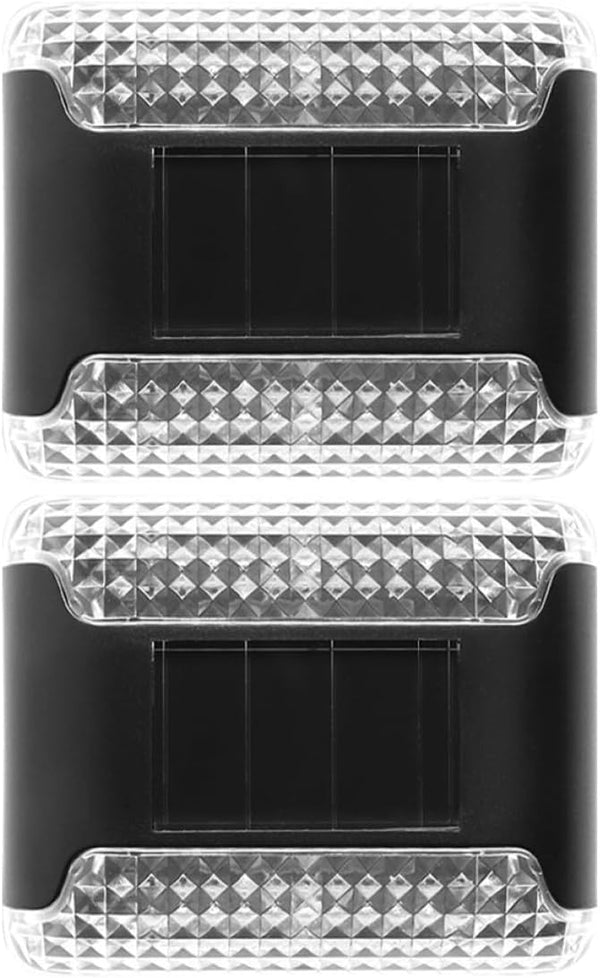 UKCOCO 2pcs Solar Wall Sconce Lights Outdoor Waterproof Warm Light Solar Deck