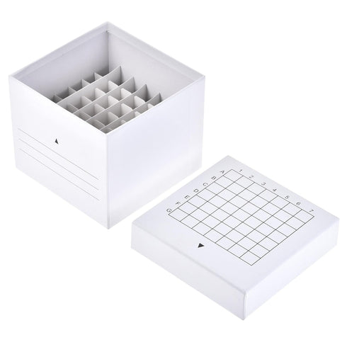uxcell Centrifuge Tube Freezer Storage Box, 49-Well Cardboard Holder for 10ml 18mm Dia Micro Centrifuge Tubes