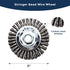 Benchmark Abrasives 4-1/2" x 1/4" Stringer Bead Wire Wheel for Weld Cleaning, 5/8"-11 Thread