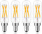Vintage T8 Light Bulbs (Dimmable), E12 LED Bulb, 4W, Small Chandelier Base,