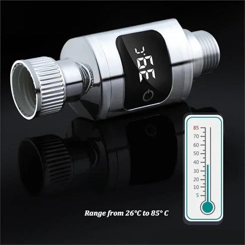 COMOAEW Shower Thermostat, Bathroom Tub Shower Faucets Water Thermometer Electricity LED Display Bathtub Water