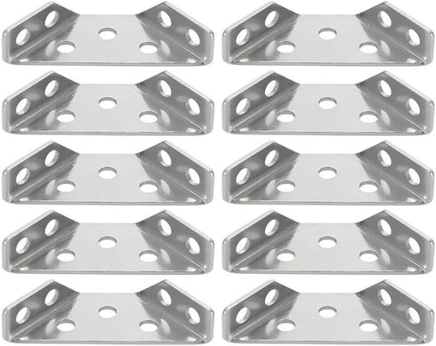 Generic Sets, 90 60 mm 1.6 mm 10-Pack Bracket Stainless Steel Corner Degree Right Angle Brackets L Bracket Firmware