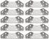 Generic Sets, 90 60 mm 1.6 mm 10-Pack Bracket Stainless Steel Corner Degree Right Angle Brackets L Bracket Firmware