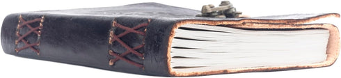TUZECH Leather Journal Diary, Skull Vintage Antique Book of Shadows, Handmade Notebook, 7X5 Inches
