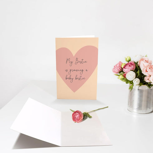 Chenive Best Friend Pregnant Card, Pregnancy Congratulations Card, Bestie Pregnant Gift, Baby Shower Card for Girl, My