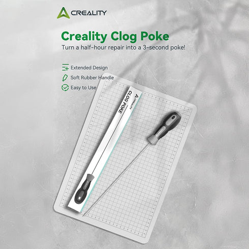 Creality Clog Poke, 3D Printer Nozzle Cleaning Kit for 1.75mm Filament Nozzles F1.5mm Needle with Arrow Tip Clean More Thoroughly, 210mm Prolong&Hight Hardness Cleaning Hotend Without Disassembly